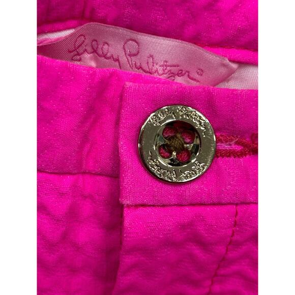 Lilly Pulitzer Women's Pink Slash Pocket Textured Adie Chino Shorts Size 00 - Picture 4 of 9